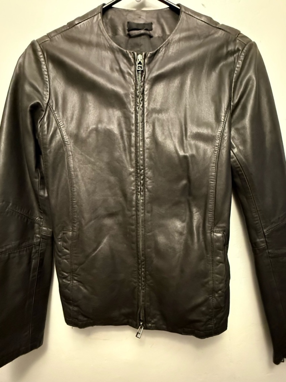 ATM Anthony Thomas Melillo Women's Dk Brown Leather Zip Jacket